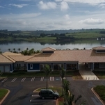 Vista aérea do prédio da nova recepção