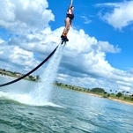 Prática de Flyboard na Riviera de Santa Cristina XIII.