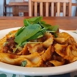 Farfalle ao ragu de rabada